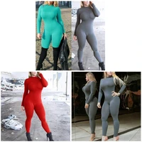 women stretchy tracksuit solid color slim fit long sleeve sportswear for workout leginsy damskie calzas deportivas mujer