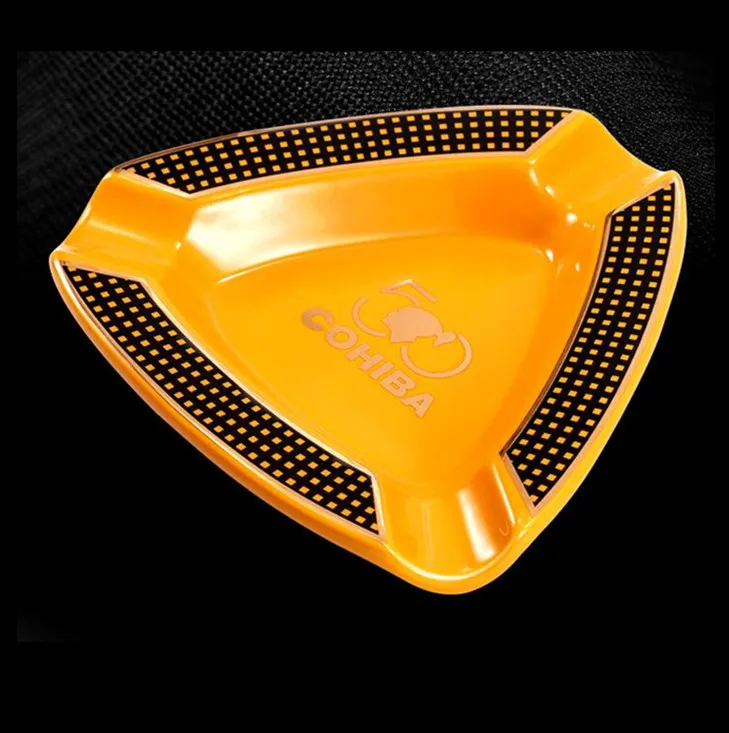 

Classic Ceramic Cigar Ashtray Gadgets Home Cigar Ashtray Cigar Holder portable Ash Slot Ash Tray Mini Ashtray for Men Gift