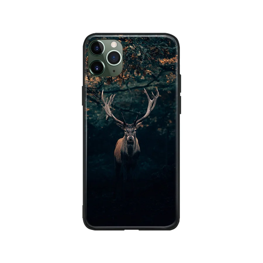 deer reindeer buck animal soft silicone phone case cover shell for iphone 6 6s 7 8 plus x xr xs 11 pro max free global shipping