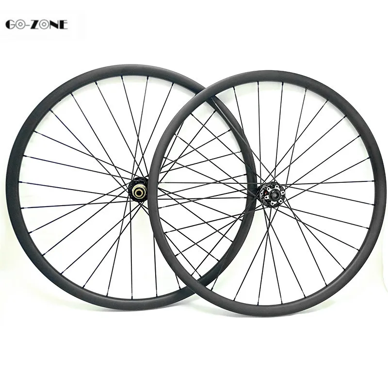 Kaufen 29 Zoll Asymmetrische 33x30mm Tubeless Fahrrad Carbon Räder Novatec D791SB D792SB Boost 110x15 148x12 Mtb Disc Bremse Naben Laufradsatz