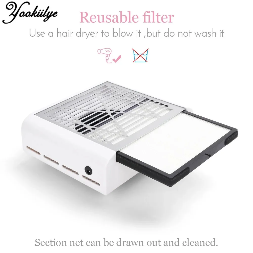 

40 Вт новый пылесборник для ногтей вентилятор пылесос маникюрные станки с фильтром сильная мощность инструмент для дизайна ногтей пылесос д...