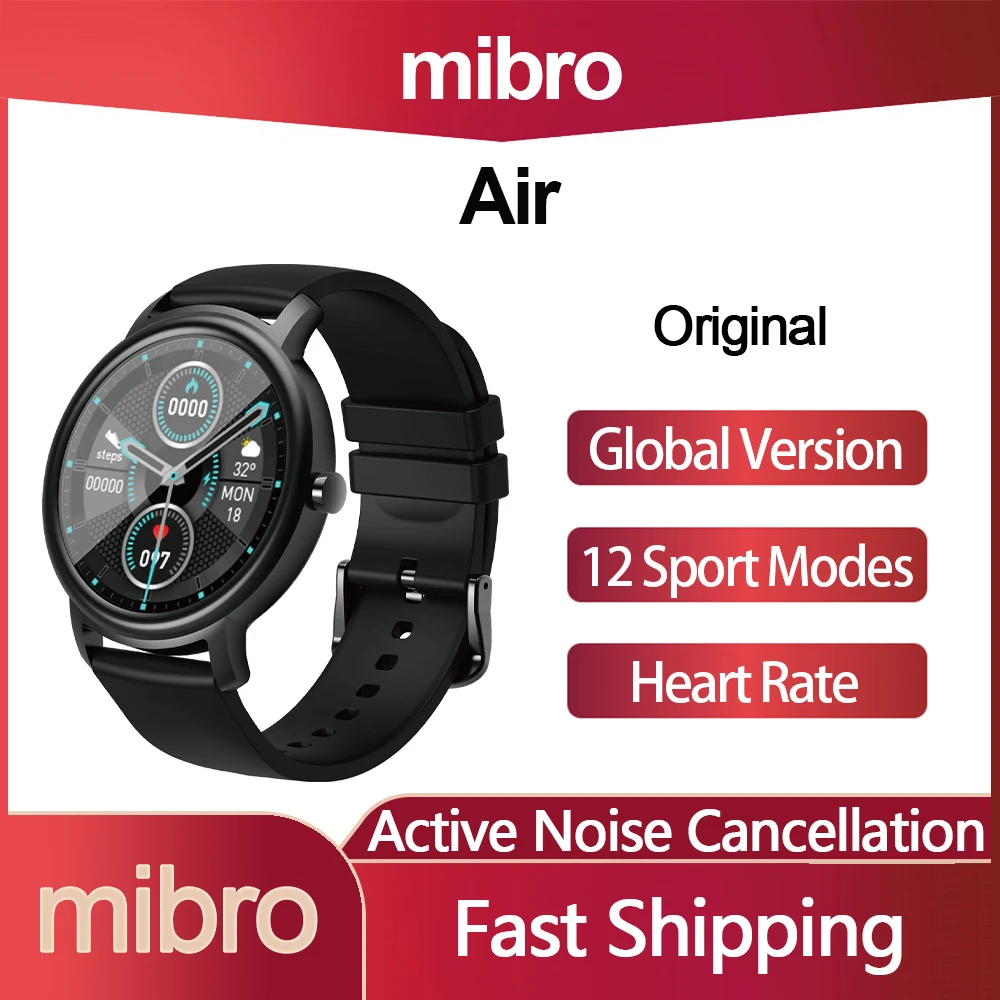 Original Mibro Air Smart Watch Electronics Bluetooth Smartwatch Men Women's Watches Sport Fitness Heart Rate Monitor SmartWatch
