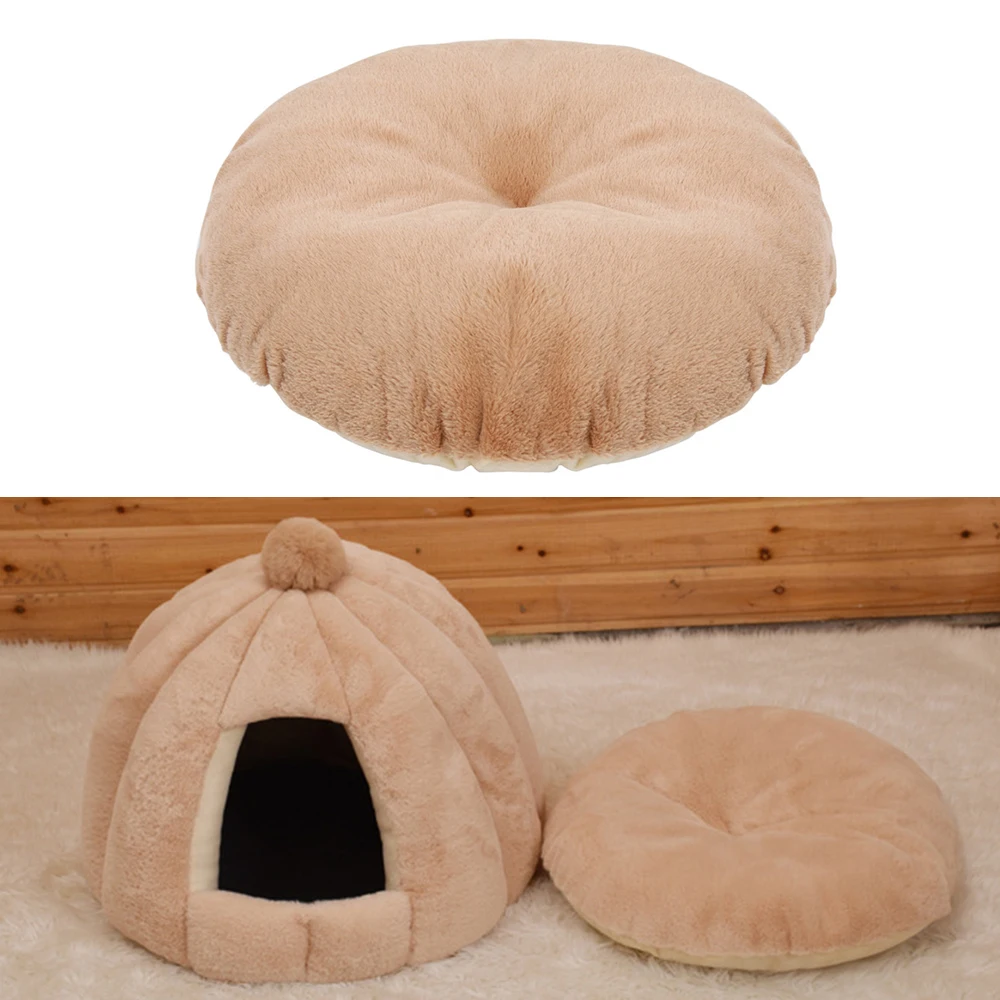 Домашняя кровать для кошек теплая супер мягкая собак гнезда складная кошачья