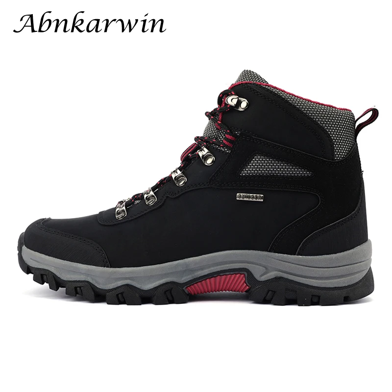 

Winter Men Ankle Big Size Outdoor Leather Hiking Boots Mountain Shoes Trekking Sneakers Camping Hike Tracking Treking 47