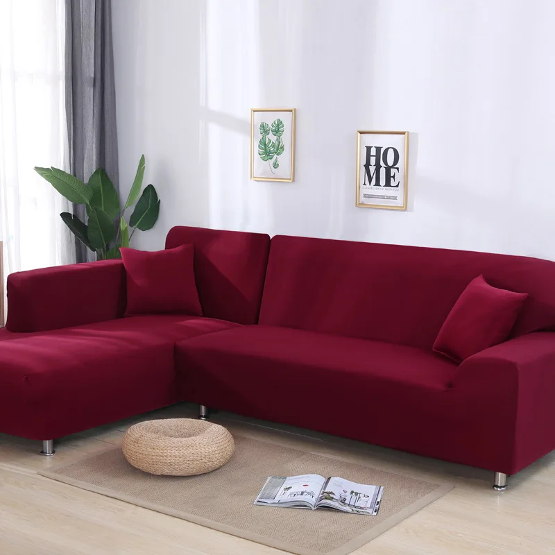 

solid color sofa cover elastic cover sofa living room furniture l shape sofa cover decorative sectional sofa covers
