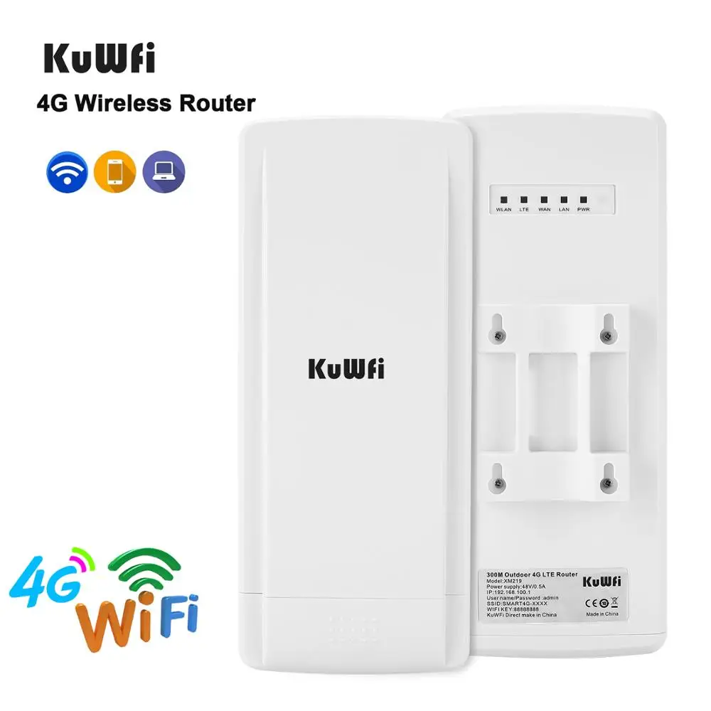Уличный роутер KuWFi 4G LTE CPE 150 Мбит/с беспроводной CPE/мостовой/шлюз/WISP со слотом для sim