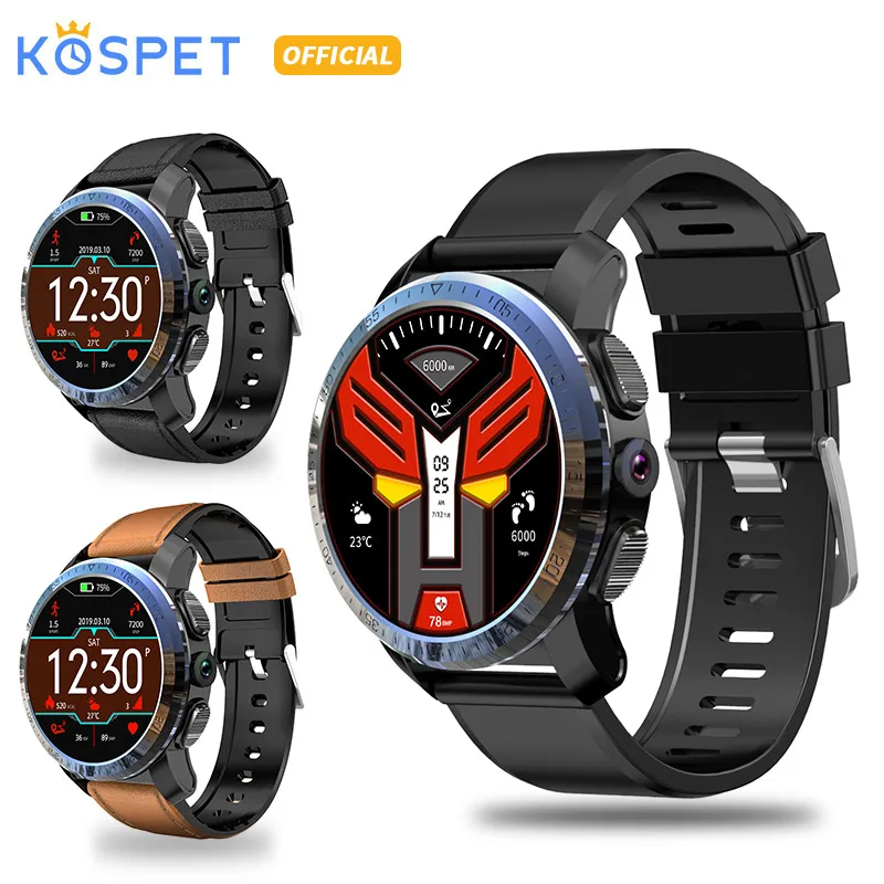 KOSPET Optimus Pro, 3 ГБ, 32 ГБ, 800 мА/ч, батарея, две системы, 4G, смарт-часы, телефон, водонепроницаемые, 8,0 МП, 1,39 дюйма, Android 7.1.1, Смарт-часы для мужчин