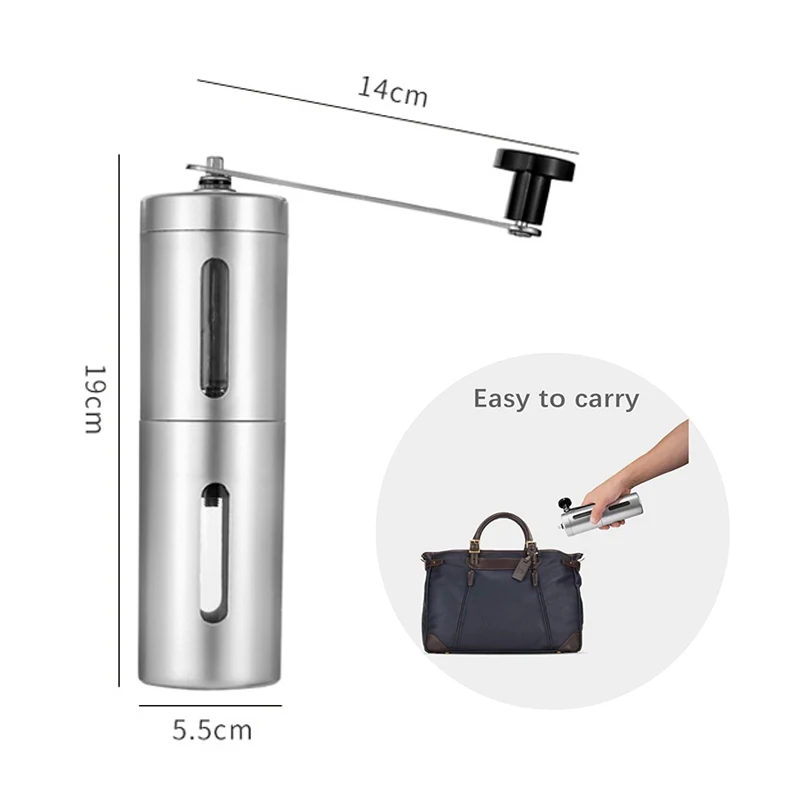 

Manual Coffee Grinder Handmade Coffee Bean Ceramic Burr Grinders Mill Stainless Steel Mills Kitchen Tools