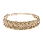 Синтетический парик шириной 3,5 см, крученые эластичные повязки для волос, косички, богемные плетеные повязки на голову для женщин, Эластичные аксессуары для волос для девочек # BL2