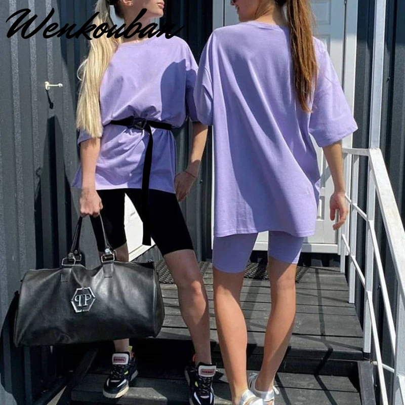 Комплект из двух предметов женский модный однотонный костюм с поясом домашний