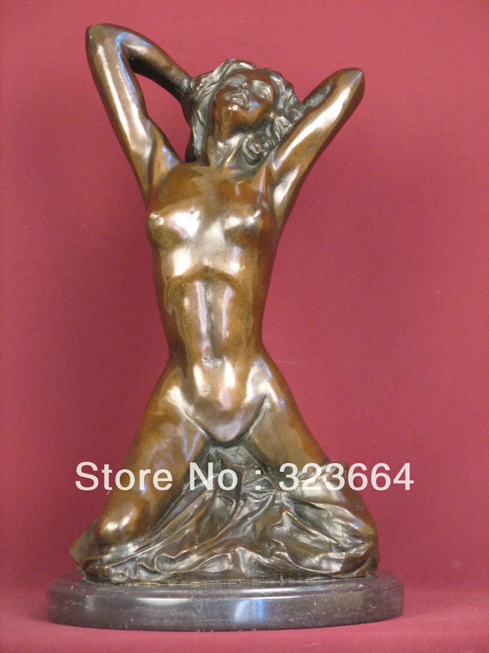 Подписанная бронзовая обнаженная статуя эротическая скульптура в стиле