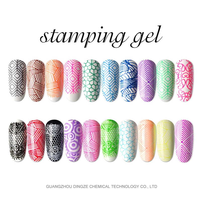 MONASI краска для штамповки гель ногтей художественный Гель-лак маникюра черный