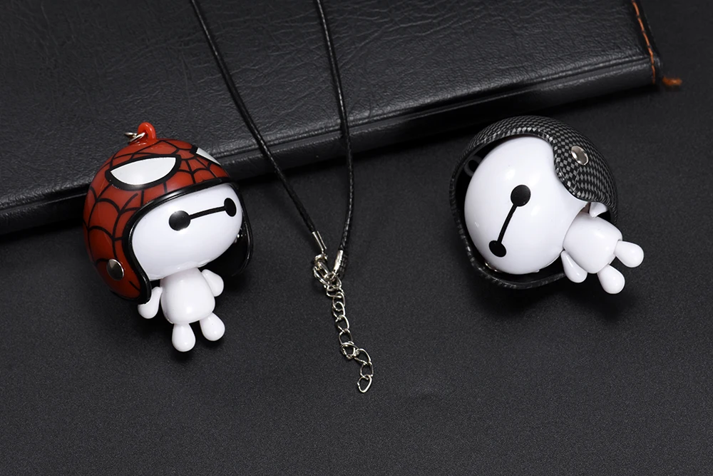 Автомобиль кулон милый шлем робот Baymax куклы висячие украшения автомобили Зеркало заднего вида подвеска украшения аксессуары Подарки