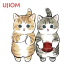 Наклейки на стены UJIOM с мультяшными изображениями двух мофу, песок, кот, наклейка для украшения дома, наклейка на стену, водонепроницаемые обои для детской комнаты, декор для стен