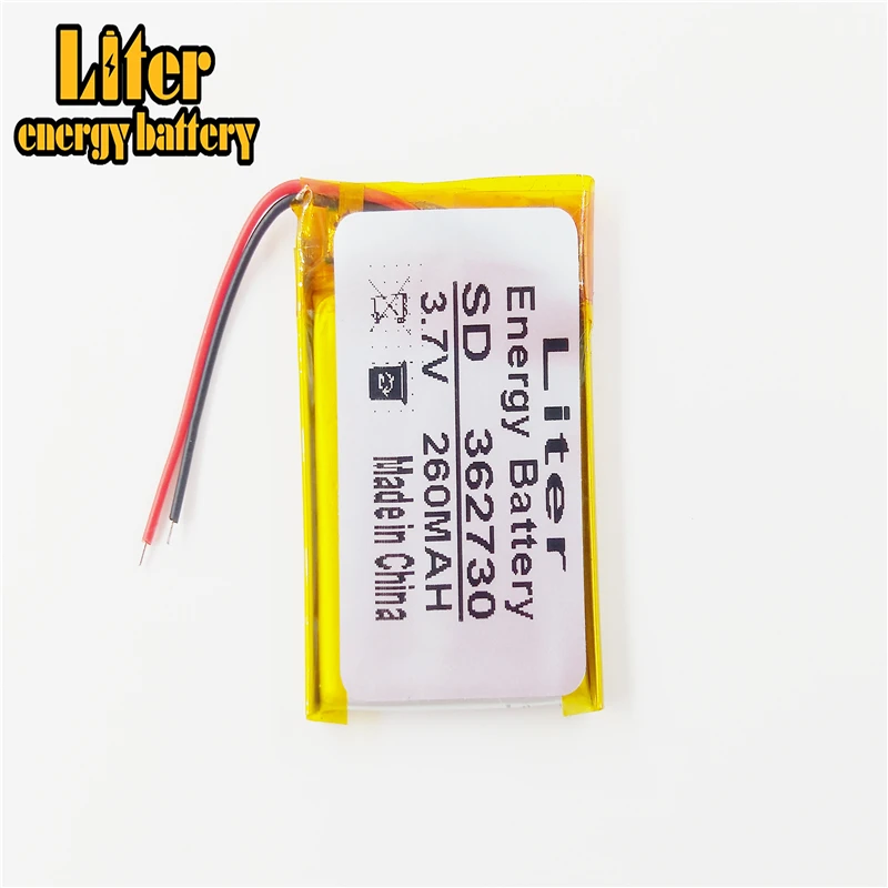 Лучший бренд батареи 3 7 V литий полимерный аккумулятор 362730 260MAH MP3 MP4 MP5|polymer battery|polymer