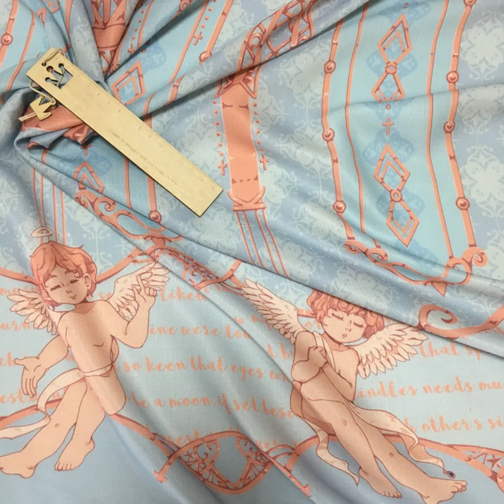 X см текстильная ткань с принтом сына Венеры из полиэстера лоскутное шитье для