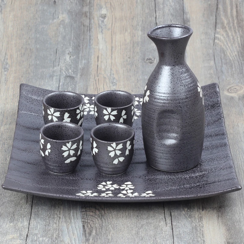 Японский вишневый цвет керамические чашки набор из 5 чашек Китайский кунг фу