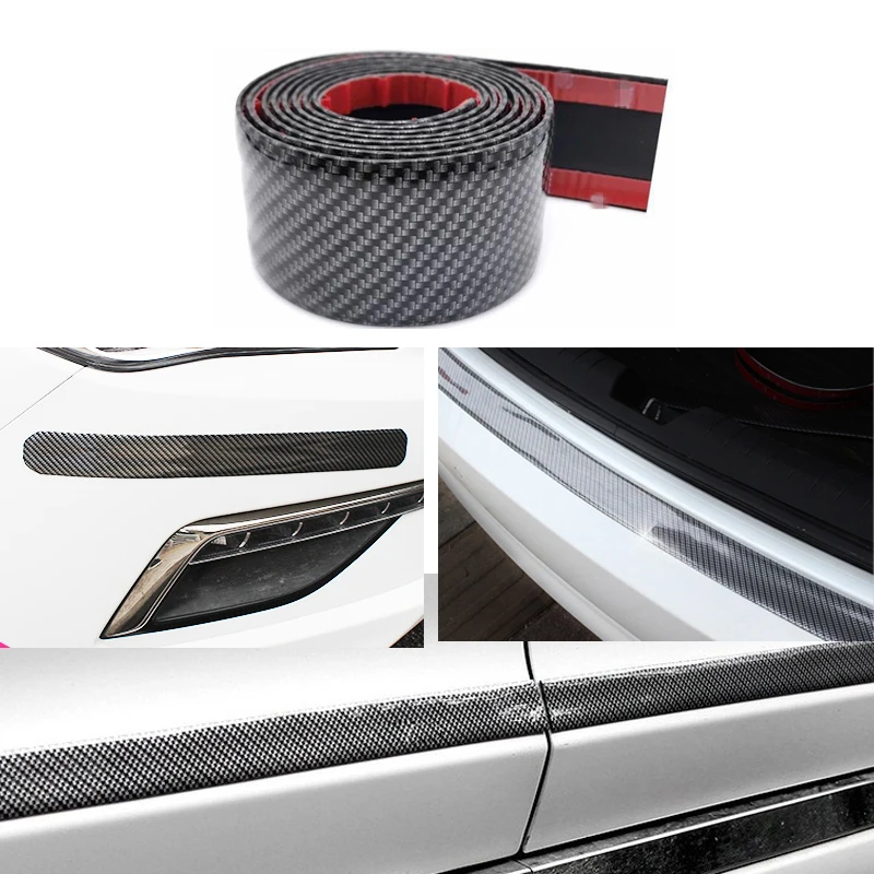 Защита двери автомобиля из углеродного волокна 1 м защита Бампера от царапин