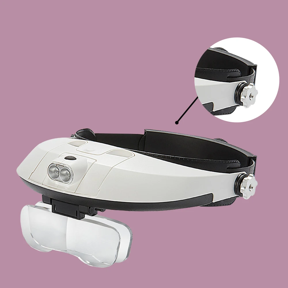 Увеличительные очки Регулируемые светодиодные с 5 линзами 1.0X 1.5X 2.0X 2.5X 3.5X |