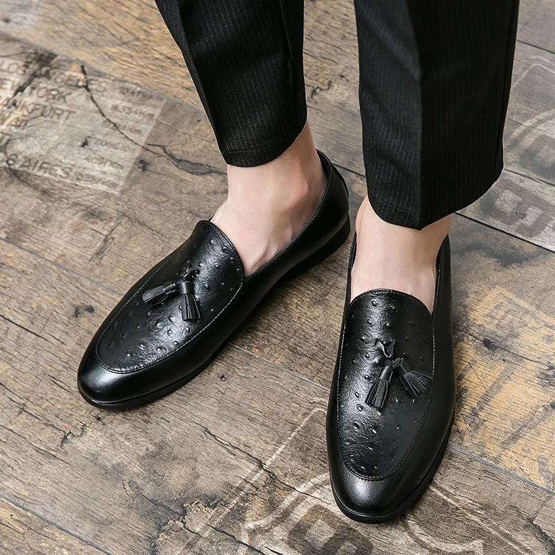 

Leather Shoes Lether Shoes Male Leather Black Men Old Skool Man Fashion Wear For Casual Men's Moccasins Trend Formal Stylish