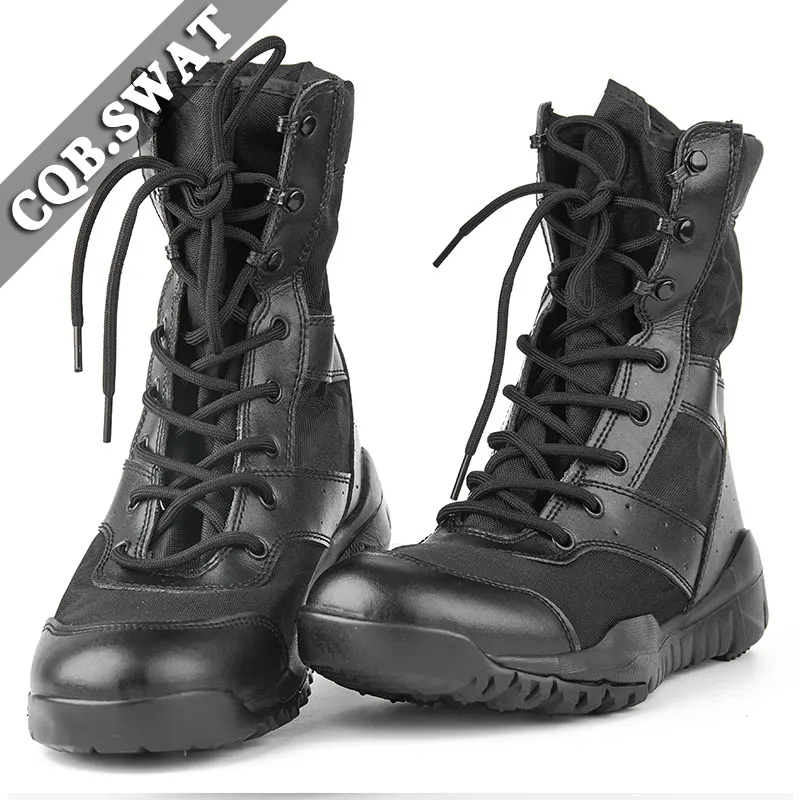 CQB.SWAT летние военные тактические супер легкие однотонные мужские ботинки