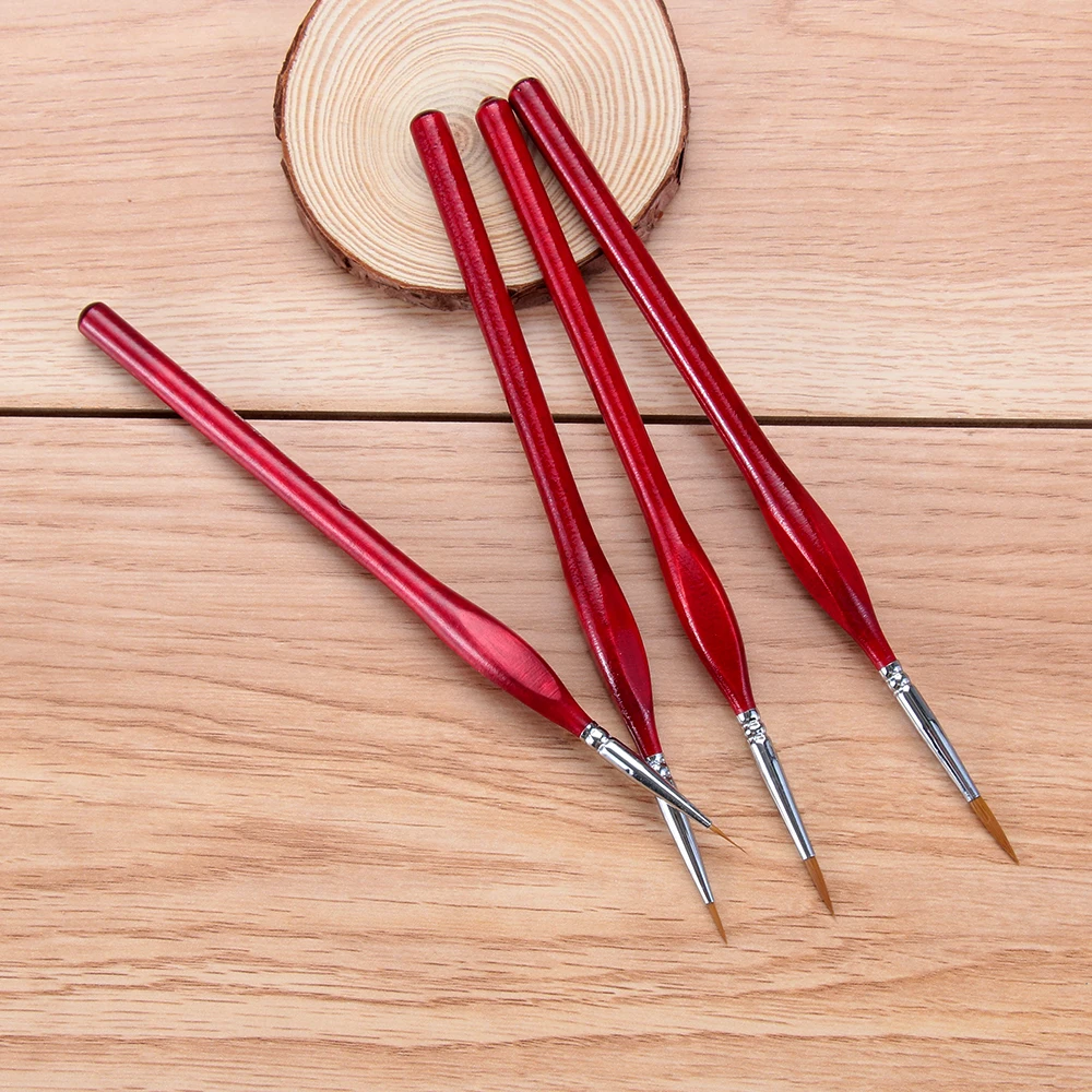 1 шт. деревянная ручка нейлоновый крючок для волос кисть рисования акварельной
