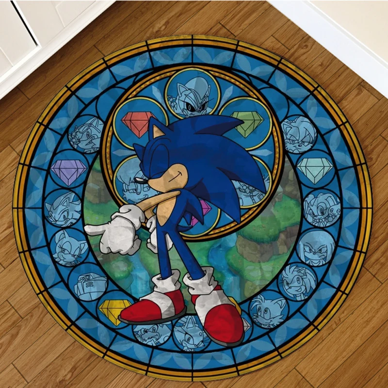 Аниме Kingdom Hearts Sonic Единорог Лошадь дверной коврик напольный коврик круглый ковер домашний ковер отель Гостиная Коврик противоскользящий