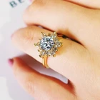 2020 Снежинка розовое золото серебро Цвет Модные кольца для девочек обручальные вечерние подарок оптовые ювелирные изделия R5040