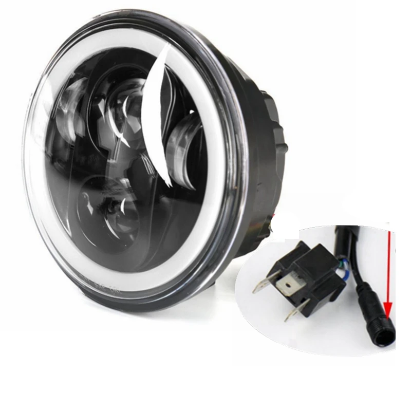 5-3/4 5,7" RGB Halo светодиодный налобный фонарь для мотоцикла DRL для уличного Боба, спортстера, Wide Glide, Dyna, Softail, Iron 883