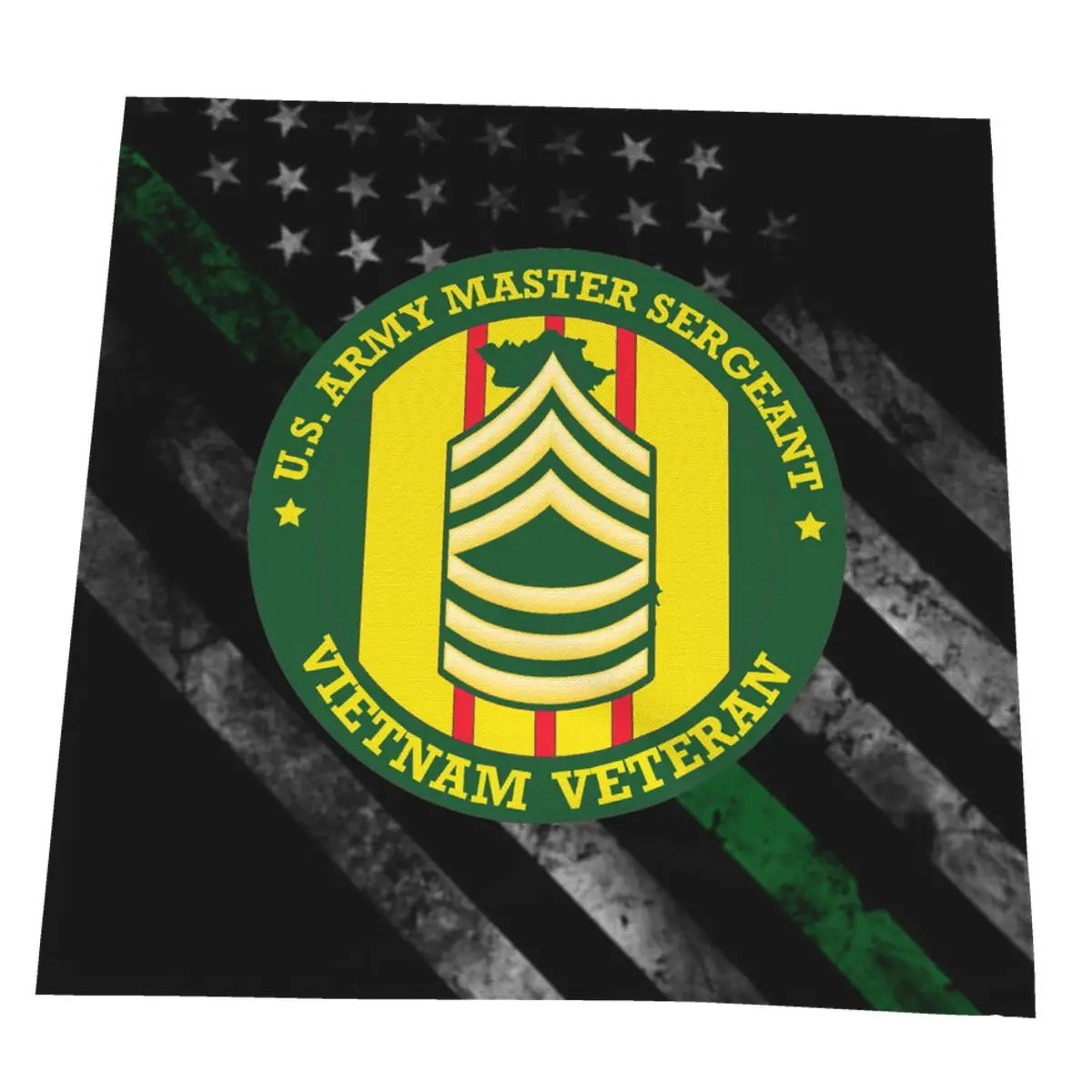 

US Army Master Sergeant Vietnam Veteran Napkin For Party Wedding Table Cloth Linen Cotton Available Restaurant Dinner Hotel