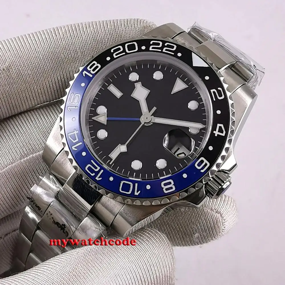 Мужские часы с черным циферблатом 40 мм|Мужские механические часы| |