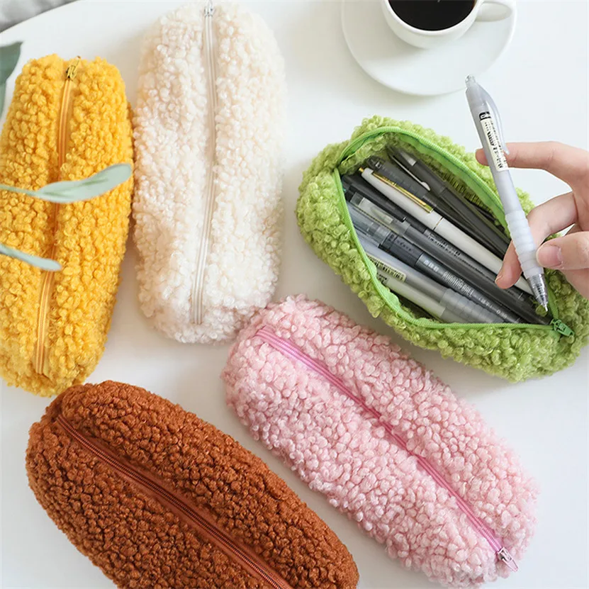 

Pencil Cases Pencil Bag Makeup Pouch Avocado Korean Stationery School Pen Case Girl Simpl Large Kawaii Makeup For Office Pen Box