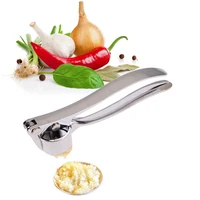 stanless steel garlic squeeze juicer garlic handheld press crusher ginger squeezer slicer masher kitchen cooking gadgets