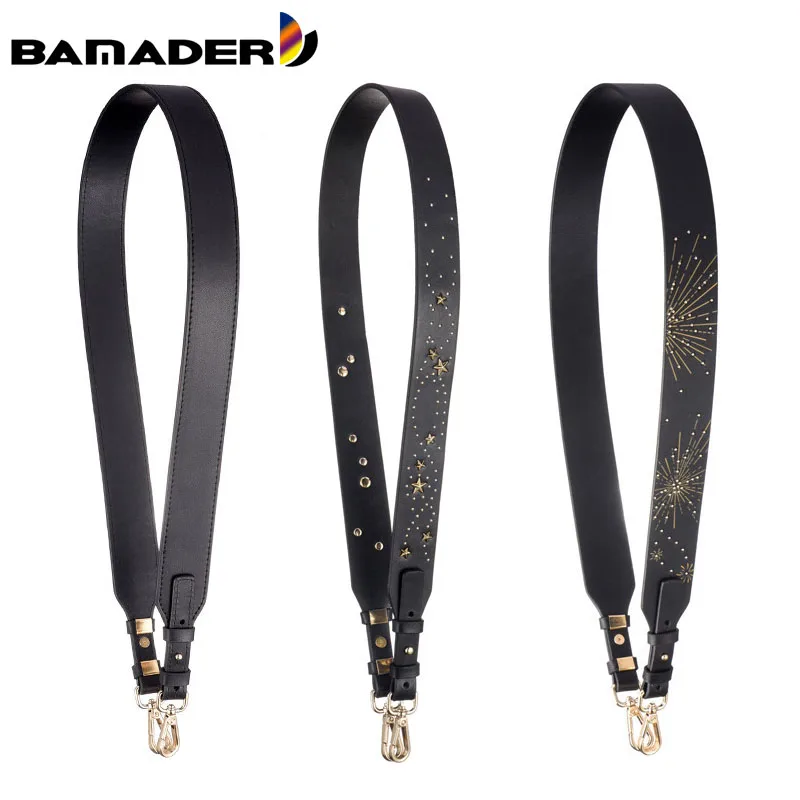 

BAMADER Bag Strap Leather Shoulder Bag Strap Fashion Women Handbag Accessory Designer Bag Strap Stars Firework Shoulder Strap