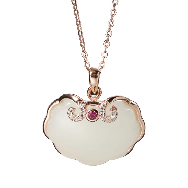 

Choker Necklace Asg With Safe Lock Pendant Hetian Quality Goods With Certificate First Adorn Article Live Female Money Supply