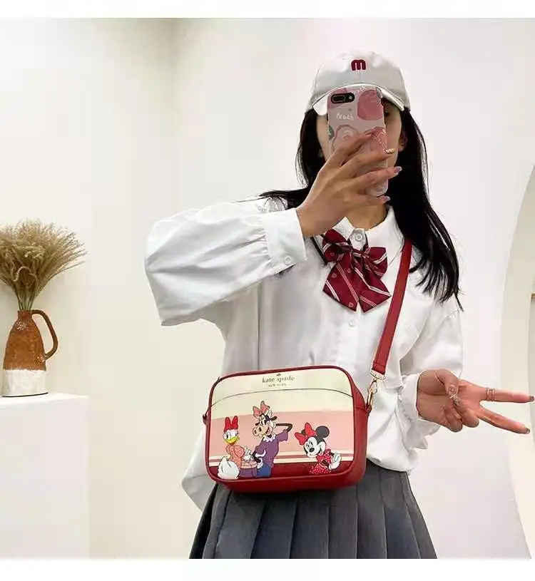 

Disney Minnie messenger shoulder bag lady pu cartoon handbag women shopping bag crossbody bags for women purse