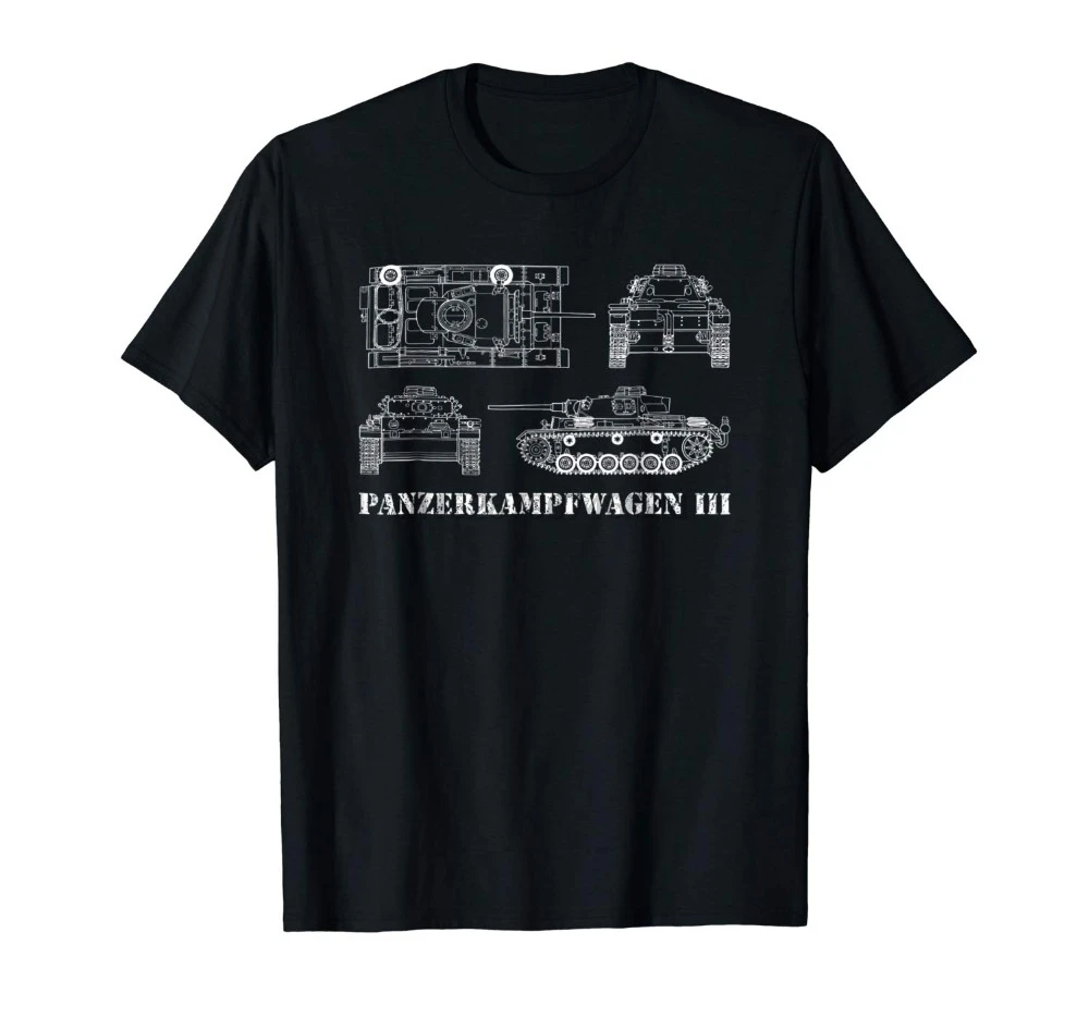Футболка Panzer Iii Tank подарок футболка с немецким черном Ww2 Мужская лето 2019 100% хлопок