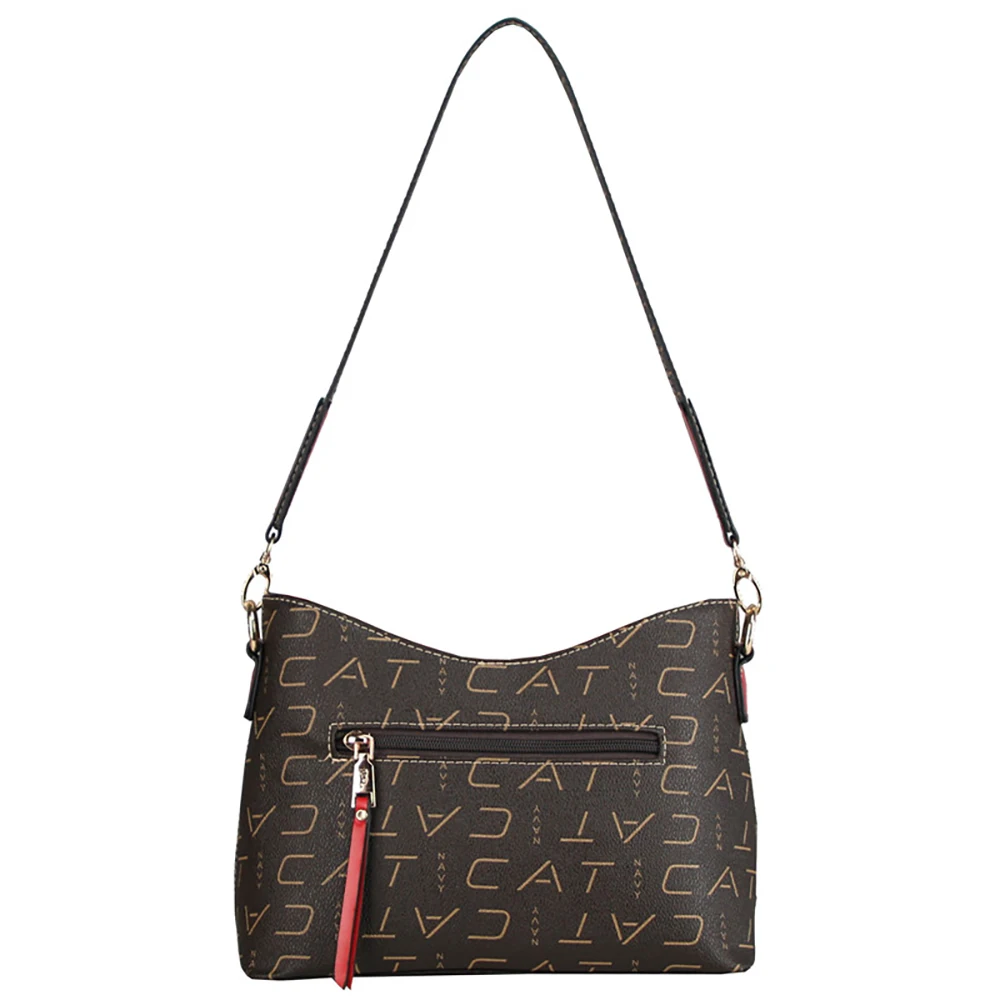 Темно синяя кошка модные маленькие сумки через плечо для женщин 2019 ПВХ кожа сумка