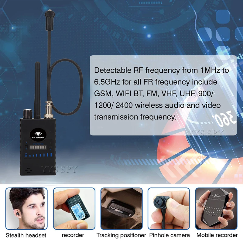 Обновленный G328B Радиочастотный детектор сигнала Wifi GPS ошибка Мини анти шпион