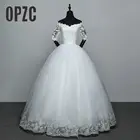 Кружевное свадебное платье с вышивкой, полурукавом и открытыми плечами