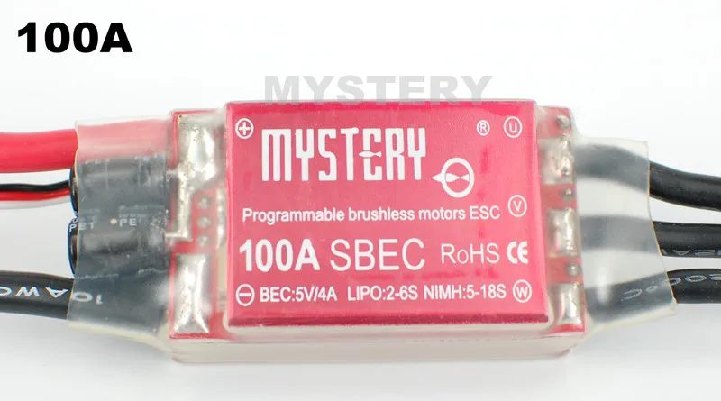 Бесщеточный Программируемый Регулятор скорости таинственности 100А SBEC ESC для