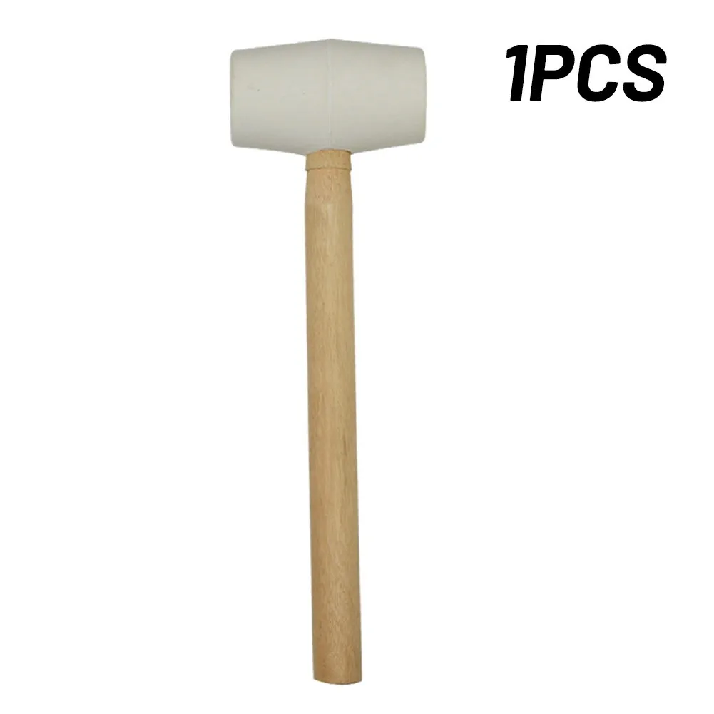 

Rubber Hammer 250g White Rubber Wooden Handle Rubber Floor Hammer Wood Rubber High Quality Durable Rubber Hammer Hand Tools