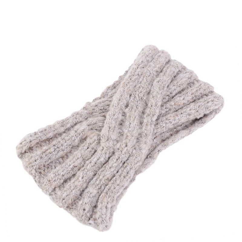 Новая женская зимняя супер мягкая вязаная головная повязка Мягкая резинка для