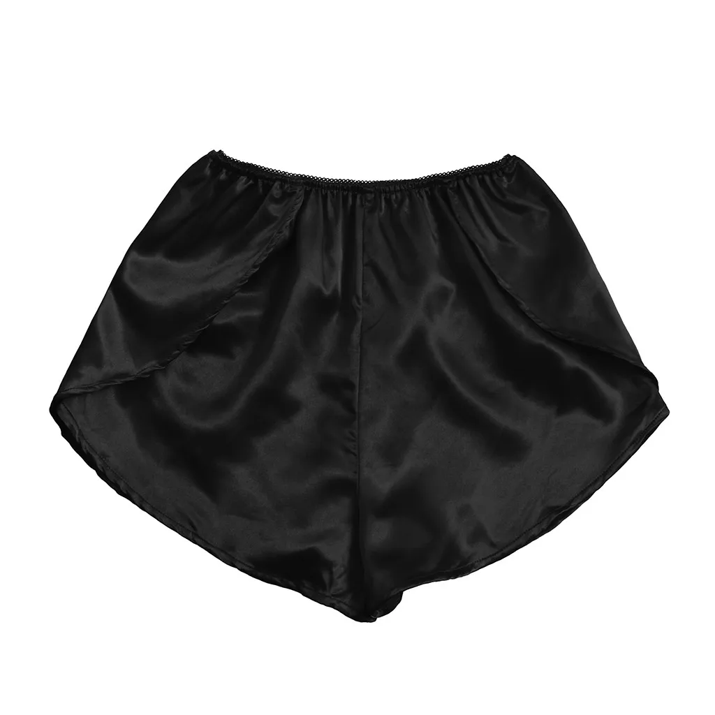 

Silk Satin Sexy Flowers Floral Lace Pajamas Underwear Women Shorts lingerie panties underwear women S-XXXL 2021 #