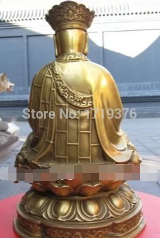 Бесплатная доставка &lt11 дюймов китайский буддистский храм латунь Кшитигарбха