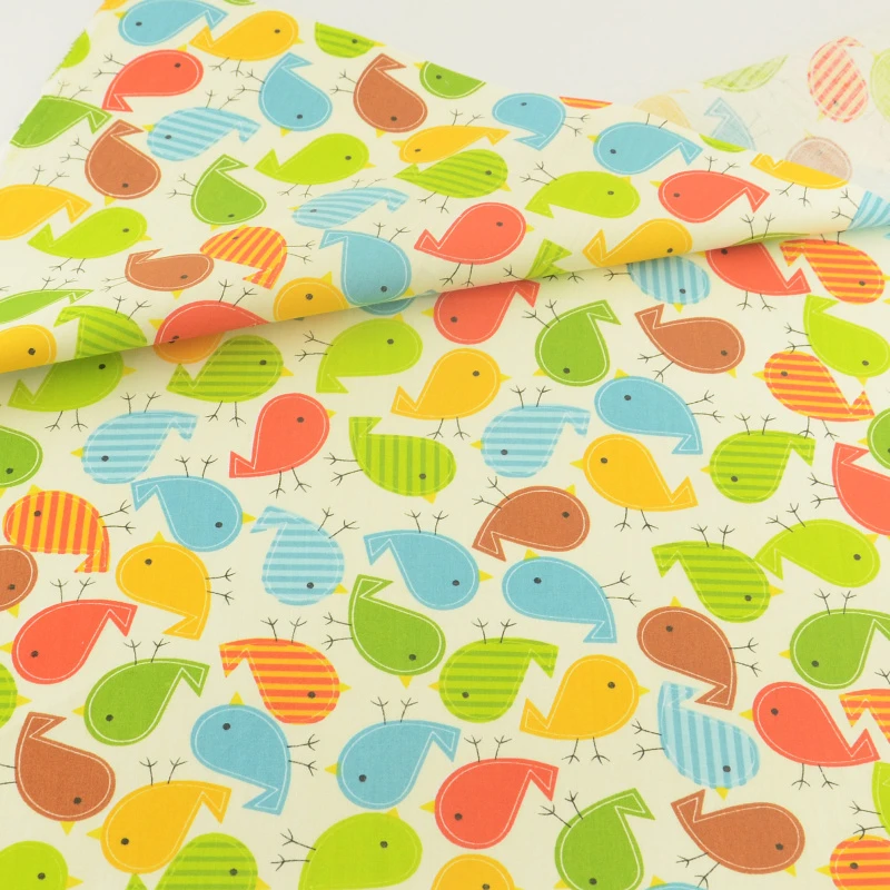 100x100cm Teramila Telas Por Metro мультфильм животных дизайн 100x100 см/шт. хлопок ткань для рукоделия, печворка Детская Ткань Ремесло тканевое платье - Цвет: 100x100cm
