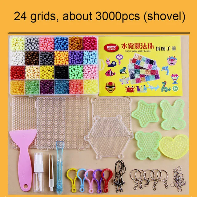 6000 шт. DIY Магия бусины формы в виде животного ручной выделки 3D головоломки для детей Обучающие шарики игрушки для детей заклинание пополнения - Цвет: 3000pcs