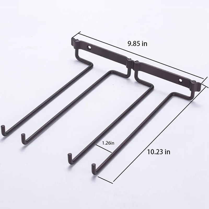 

Stemware Wine Glass Rack Wall Mountable 10.2 Inch Deep with Kitchen Tool Anti-Scald Multifunctional Iron Plate Clip