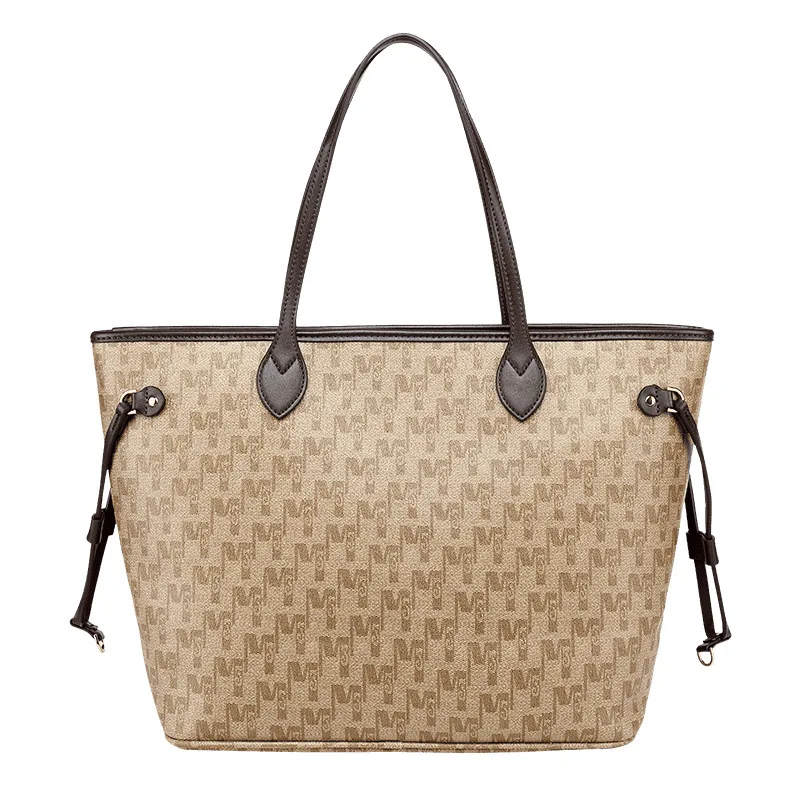 

Genuine Leather Women Totes 2021 New Fashion Larger Capacity Printing One Shoulder Bags Ladies Designer Purses and Handbags Cc