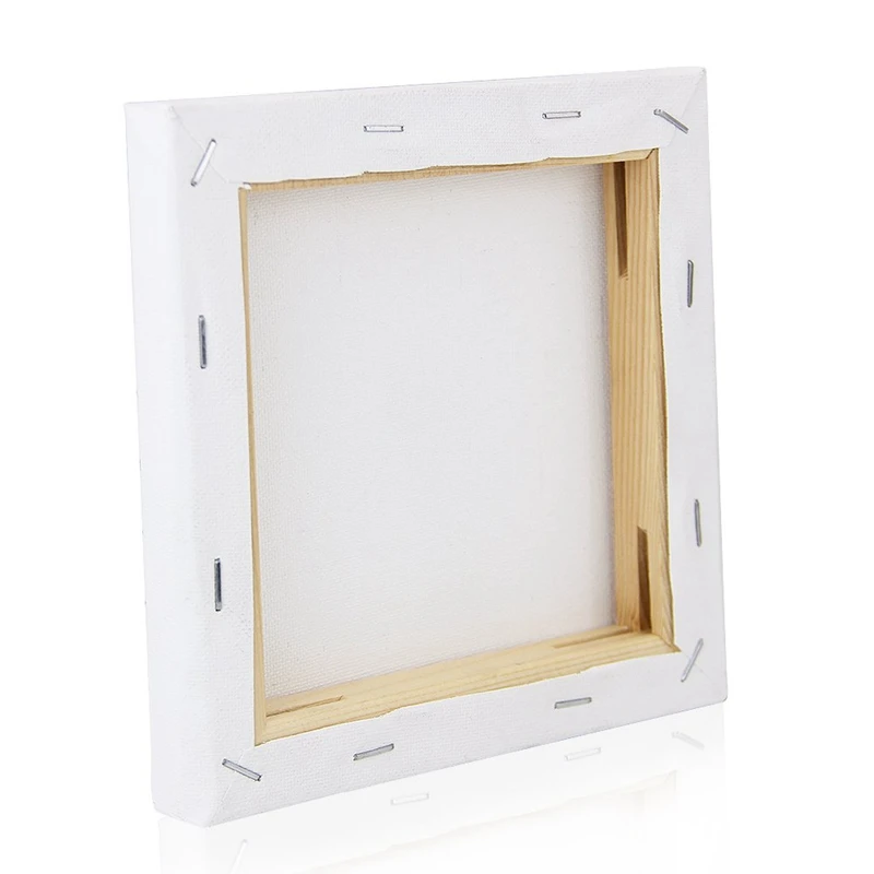 10Pcs/Set 15cm White Blank Art Boards Mini Stretched Artist Canvas Board Acrylic Oil Paint Wood+Cotton for Artwork Painting |